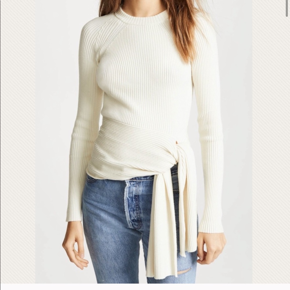3.1 Philip lim asymmetrical ribbed ivory sweater
